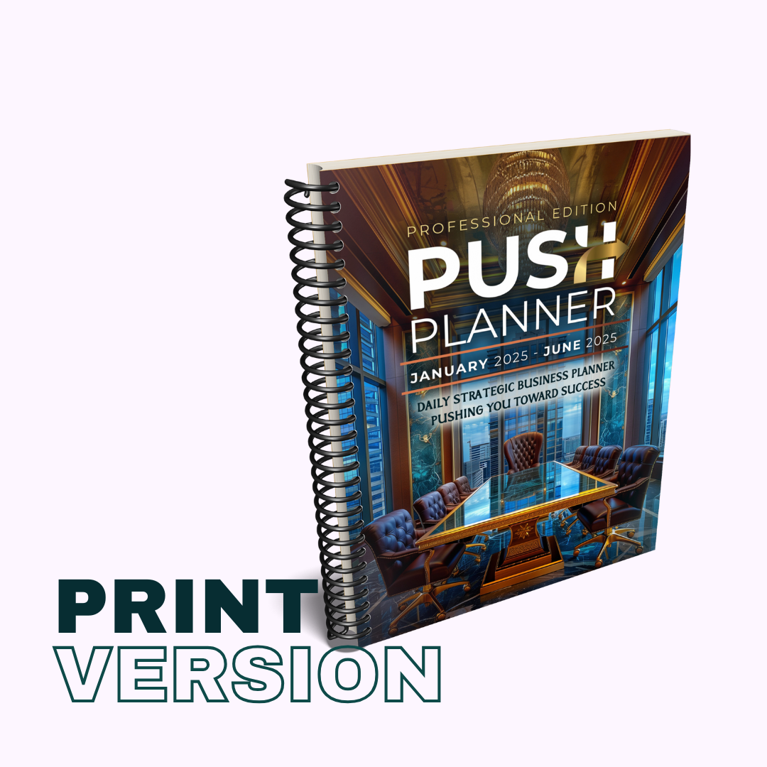 PUSH Planner Jan - Jun 2025 Boss Blue - Hard Copy